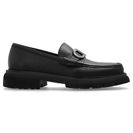 Salvatore Ferragamo Mocassim com ornamento Gancini Preto