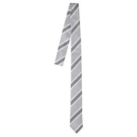 Thom Browne Corbata Mogador Classic con raya Outline Lip Stripe Castaño