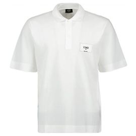 Fendi Polohemd aus Baumwolle Weiß