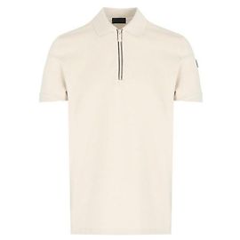 Moncler Polohemd aus Baumwoll-Piqué mit Logo-Patch Braun