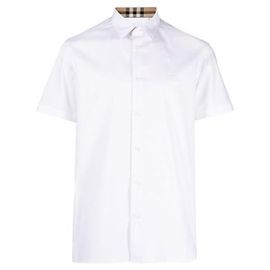 Burberry Camicia in cotone con logo EKD Argento