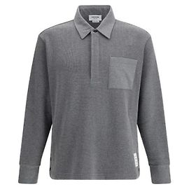 Thom Browne Rugby-Polo aus strukturierter Baumwolle Braun