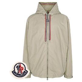 Moncler Beige Cerou Lightweight Goose Down Zip Jacket White