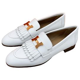 Hermès Mocassini Royal Bianco Oro Rosa Multicolore