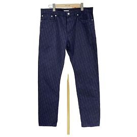Dior Pantalones de algodón Oblique Navy Azul