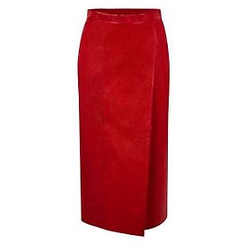 Gucci Aufbereiteter Lederrock Rot Rot