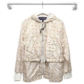 Louis Vuitton Monogram Champaigne Flower Tile Short Parka White