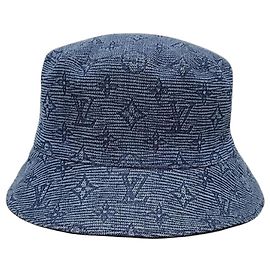 Louis Vuitton Denim Blue Epi Monogram Reversible Bucket Hat Blue