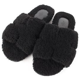 Hermès Sandálias e chinelos de shearling Izmir Preto Preto