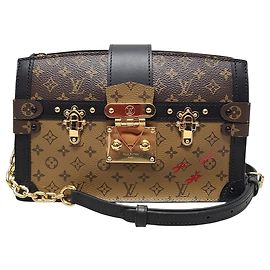 Louis Vuitton Borsa a Spalla Monogram Petite Malle Trunk Marrone
