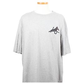 Hermès Camiseta Equestrian Leather Patch Extrême XL Prata