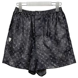 Louis Vuitton Monogram Silk Pants Black
