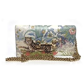 Gucci Borsa a Spalla Portafoglio Horsebit Tiger UTJAC Multicolore