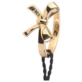 Fendi Gold Bow Ring Size Golden