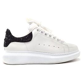 Alexander McQueen Oversole Crystal Sneaker Silber