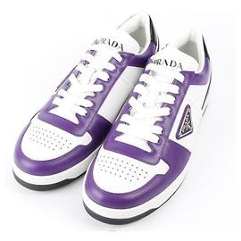 Prada Tênis Downtown de couro roxo Roxo