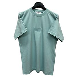Balenciaga T-Shirt mit BB-Logo-Stickerei Blau