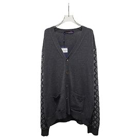 Louis Vuitton Monogram Mix Grey Cashmere Cardigan Brown