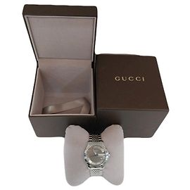 Gucci Orologio G-Timeless in acciaio argento e marrone da uomo Marrone