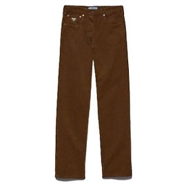 Prada Pantalones de pana de pierna ancha Castaño