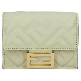 Fendi Baguette Micro Nappa Leather Tri-Fold Wallet AAJD Multiple colors