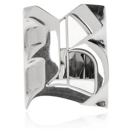 Balenciaga Logo Siegelring Silber