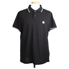 Moncler PK Kurzarm-T-Shirt Schwarz Schwarz