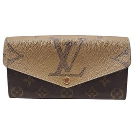 Louis Vuitton Portafoglio Long Sarah Monogram Reverse Giant Marrone