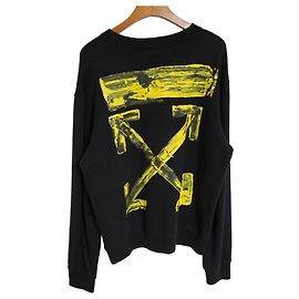 Off White Black Acrylic Arrow Sweatshirt Black