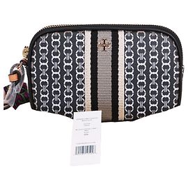 Tory Burch Bolsa pouch Gemini com alça dourada, pochette sem uso Multicor
