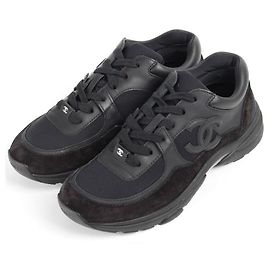 Chanel Cruise Wildleder-Sneaker Schwarz Schwarz