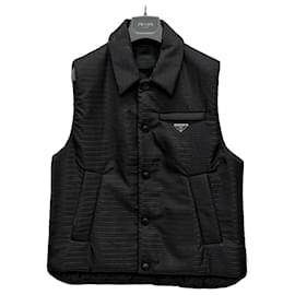 Prada Triangle Logo Pattern Nylon Padded Vest Multiple colors