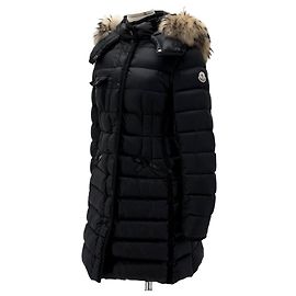 Moncler Hermine Damen Langdaunenjacke Silber