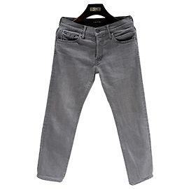 Tom Ford Suede Patch Slim Fit Denim Pants Brown