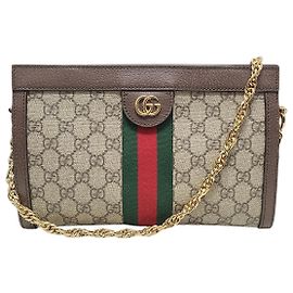 Gucci Piccola borsa a tracolla Ophidia GG Supreme Chain Bianco