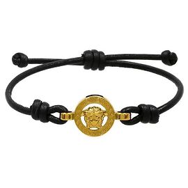 Versace Medusa Braid Leather Bracelet Multiple colors
