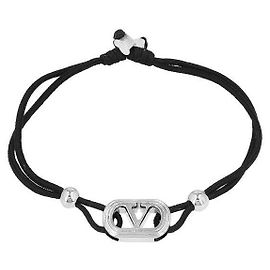 Valentino Leather Bracelet Black