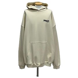 Balenciaga Oversized-Kapuzenpullover mit besticktem politischem Kampagnenlogo Mehrfarben