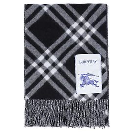 Burberry Karo-Kaschmir-Schal mit Fransen Braun