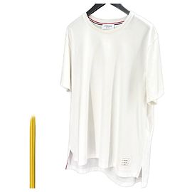 Thom Browne T-Shirt mit kurzen Ärmeln und Tasche Weiß Weiß
