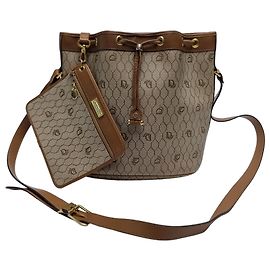 Dior Borsa a tracolla a secchiello Honeycomb Marrone