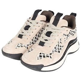 Chanel Sneaker aus Wildleder-Mischgewebe Braun Braun