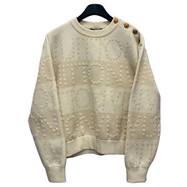 Louis Vuitton Chanki Stripe Strickpullover (Oversized Damen) Golden