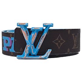 Louis Vuitton Cinturón reversible Monogram Plata