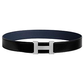 Hermès Cinto Constance com fivela reversível em couro Azul