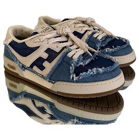 Fendi Tênis de denim Multicor