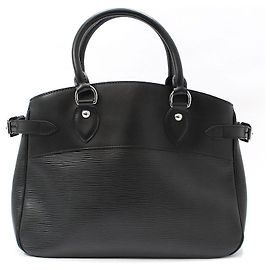 Louis Vuitton Black Epi Pallas PM Tote Bag Black