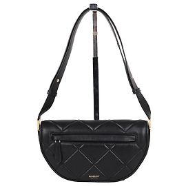 Burberry Piccola borsa a tracolla Olympia trapuntata nera Nero