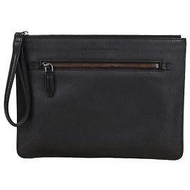 Salvatore Ferragamo Black Medium Strap Clutch Bag Black