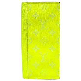 Louis Vuitton Lime Monogram Brazza Wallet Golden